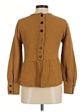 Madewell Lightspun Button-Back Peplum Top (view 2)
