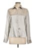 Kate Hill Metallic Silver Long Sleeve Blouse Size 10 - photo 1
