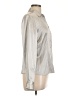 Kate Hill Metallic Silver Long Sleeve Blouse Size 10 - photo 4