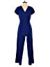 DKNY Solid Blue Jumpsuit Size 4 - photo 1