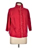 Christopher & Banks Red 3/4 Sleeve Button-Down Shirt Size L (petite) - photo 1