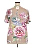 Pixie Lady Floral Tan Short Sleeve Blouse Size 2X - photo 2