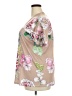 Pixie Lady Floral Tan Short Sleeve Blouse Size 2X - photo 5