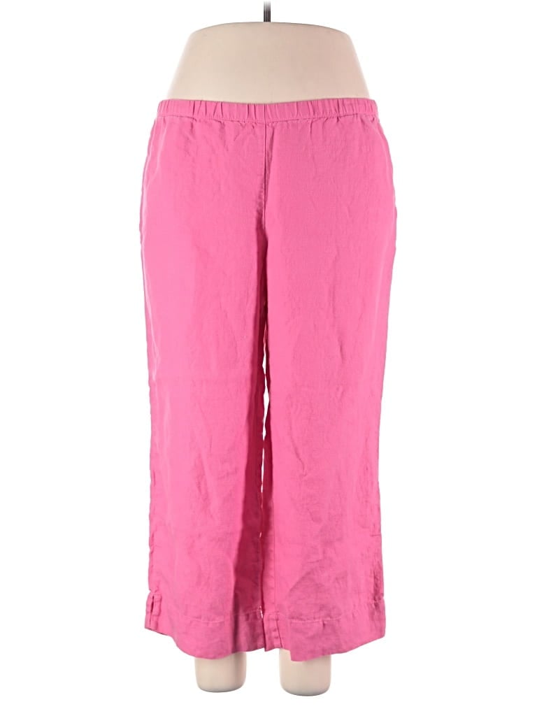 Pre-owned Jjill Linen Pants In Pink