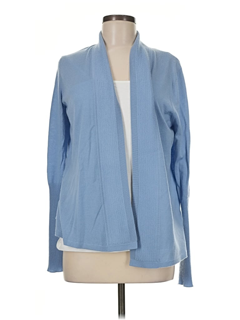 Pre-owned Carlisle Cashmere Cardigan Sweater In Blue