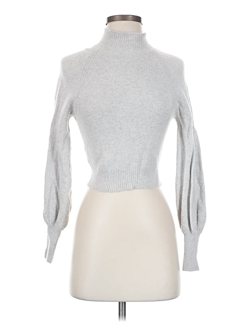 Pre-owned Bcbgmaxazria Wool Pullover Sweater In Silver
