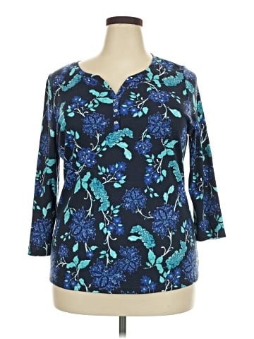 Karen Scott 3/4 Sleeve Blouse (view 1)