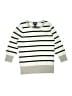 Lands' End 100% Supima Cotton Stripes Ivory Pullover Sweater Size 6 - 8 - photo 1