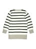 Lands' End 100% Supima Cotton Stripes Ivory Pullover Sweater Size 6 - 8 - photo 2