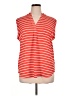 Zac & Rachel 100% Polyester Red Short Sleeve Blouse Size XL - photo 1