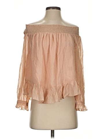 LoveShackFancy 3/4 Sleeve Silk Top (view 1)
