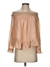 LoveShackFancy 100% Silk Tan 3/4 Sleeve Silk Top Size 2 - photo 1