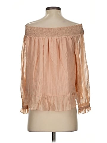 LoveShackFancy 3/4 Sleeve Silk Top (view 2)