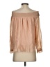 LoveShackFancy 100% Silk Tan 3/4 Sleeve Silk Top Size 2 - photo 2