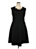 Studio One Solid Black Casual Dress Size 18 - photo 1