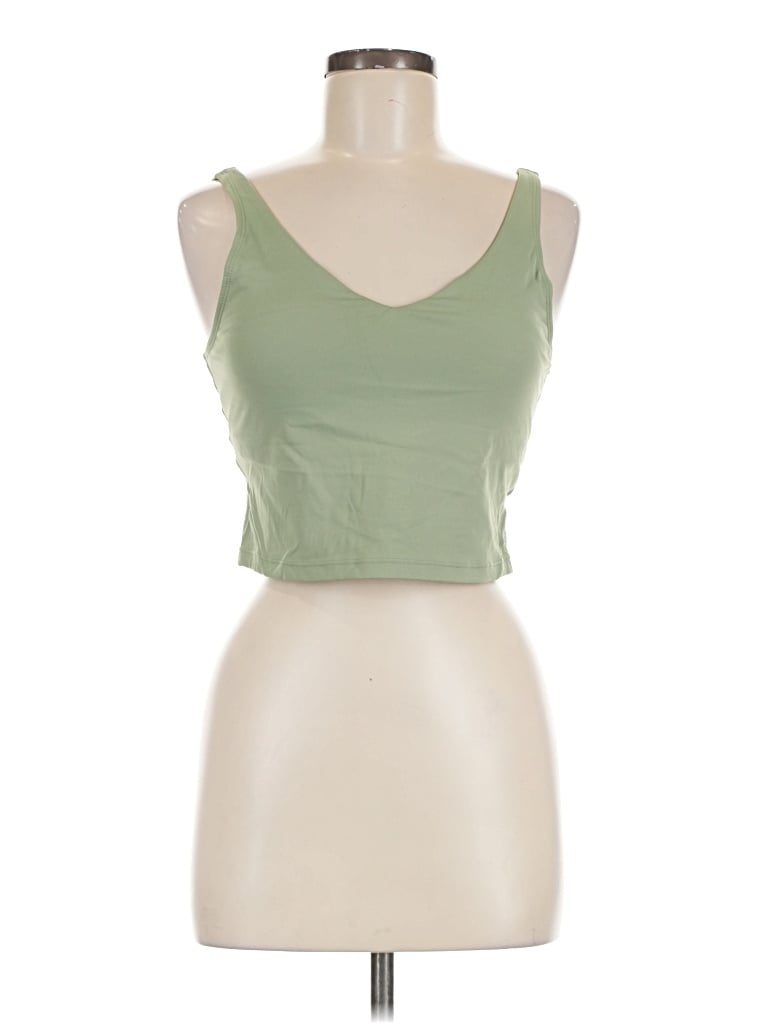 Pre-owned Unbranded Tank Top Green Strapless Neckline Tops