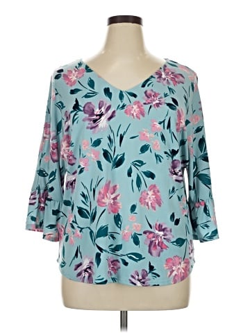 Roz & Ali 3/4 Sleeve Blouse (view 1)