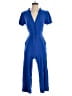 Nine West 100% Rayon Solid Blue Jumpsuit Size XS - photo 1