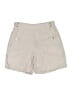 Athleta 100% Linen Chevron-herringbone Tan Ivory Khaki Shorts Size 6 - photo 1
