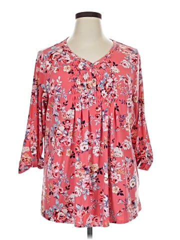 Roz & Ali 3/4 Sleeve Blouse (view 1)