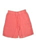 Eileen Fisher 100% Linen Checkered-gingham Red Board Shorts Size XXS - photo 1