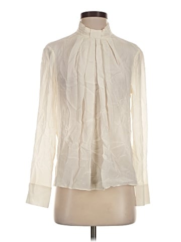 Alice + Olivia Long Sleeve Silk Top (view 1)