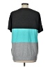 Shein Color Block Teal Short Sleeve T-Shirt Size L - photo 2