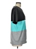 Shein Color Block Teal Short Sleeve T-Shirt Size L - photo 4