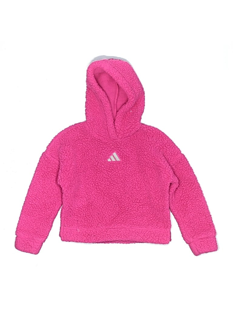 Pre-owned Adidas Originals Kids' Pullover Hoodie In Pink