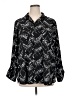 Investments 100% Polyester Paisley Black 3/4 Sleeve Blouse Size XL - photo 1