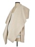 LED Luxe Essentials Denim 100% Polyester Tan Ivory Poncho Size S - photo 1