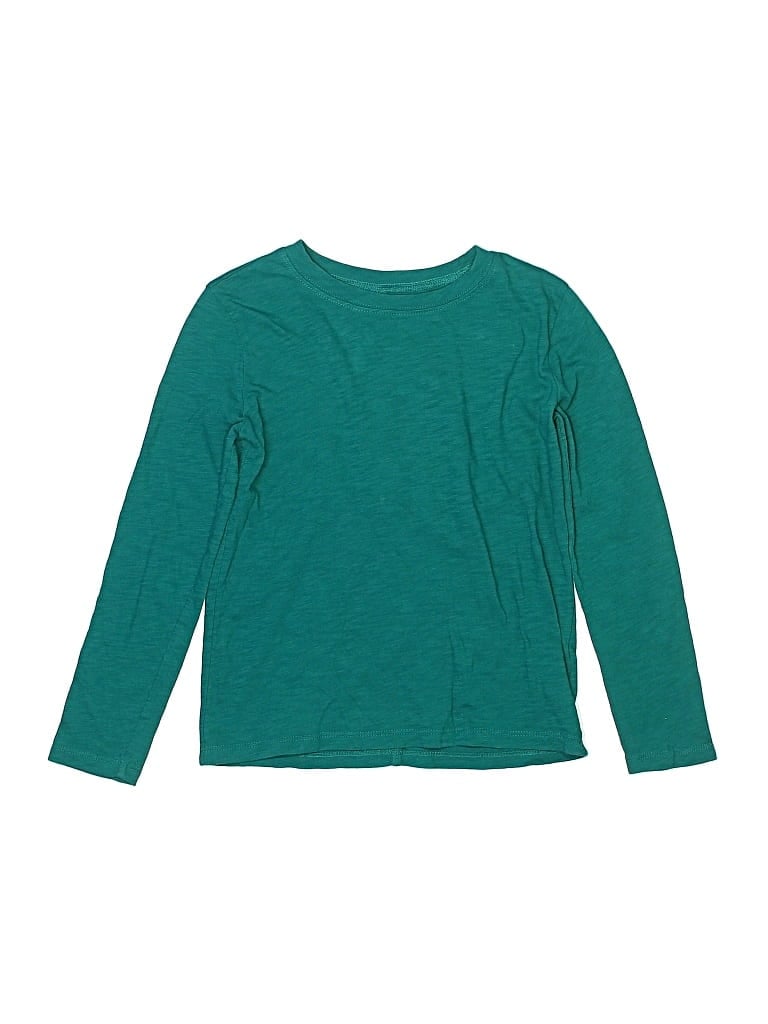Pre-owned Crewcuts Outlet Kids' Long Sleeve T-shirt In Teal