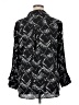 Investments 100% Polyester Paisley Black 3/4 Sleeve Blouse Size XL - photo 2