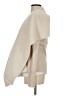 LED Luxe Essentials Denim 100% Polyester Tan Ivory Poncho Size S - photo 5