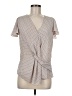Trouve 100% Polyester Tan Short Sleeve Blouse Size M - photo 1