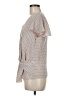 Trouve 100% Polyester Tan Short Sleeve Blouse Size M - photo 5