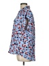 Roz & Ali 100% Polyester Floral Blue Short Sleeve Blouse Size L - photo 5