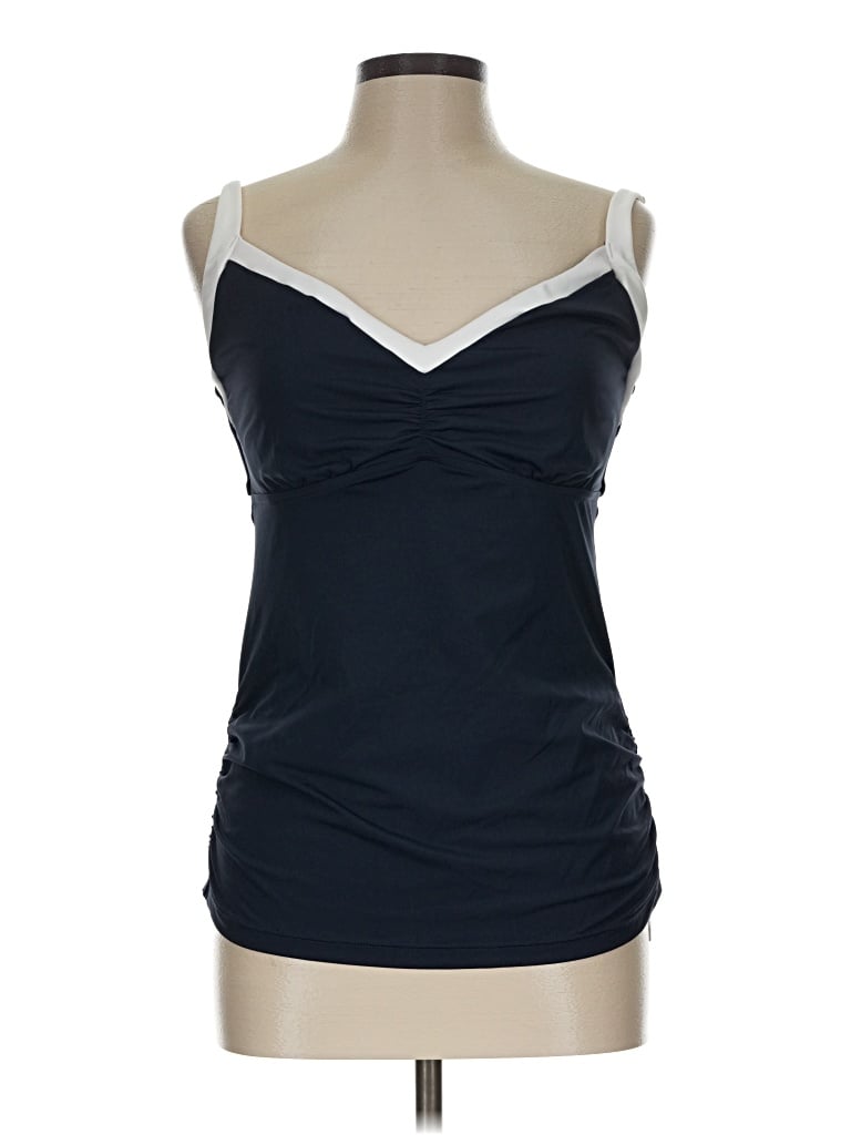 Pre-owned Seafolly Sleeveless Top Blue Sweetheart Neckline Tops