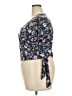 No Comment Purple Short Sleeve Blouse Size 2X - photo 5