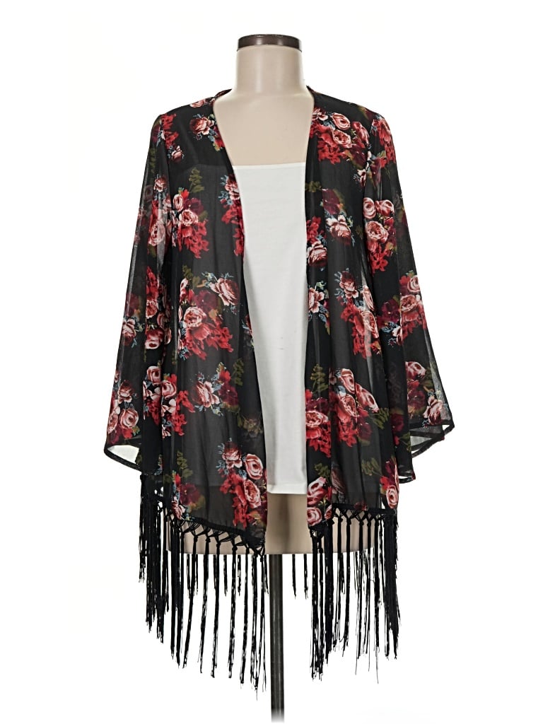 Pre-owned Wishlist Kimono In Black