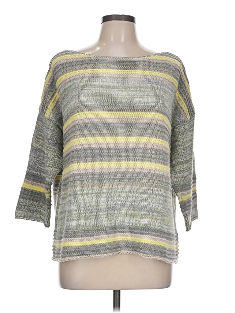 Pre-owned White + Warren Pullover Sweater In Gray
