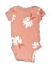 Carter's Floral Orange Short Sleeve Onesie Size Newborn - photo 2