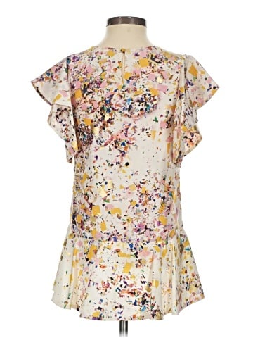 Cynthia Rowley Short Sleeve Silk Top (view 2)