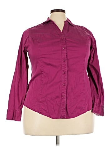 Lane Bryant 3/4 Sleeve Button-Down Shirt (view 1)