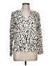 Rails Animal Print Ivory Long Sleeve Blouse Size L - photo 1