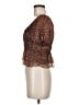 Pink Lily 100% Polyester Brown Short Sleeve Blouse Size M - photo 5