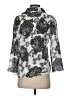 Essentials by Milano 100% Polyester Silver 3/4 Sleeve Blouse Size S - photo 2