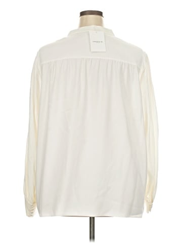 Lafayette 148 New York Long Sleeve Silk Top (view 2)