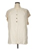 Rose + Olive 100% Rayon Ivory Short Sleeve Blouse Size 1X - photo 5