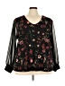 C established 1946 Black Long Sleeve Blouse Size 26 - 28 - photo 1